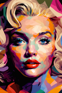 Tableau pop art de Marilyn Monroe, haut en couleur