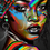 tableau decoration femme noire style street art graffiti