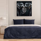 tableau décoratif avec deux élephant qui s'enlacent parfait pour instaurer une ambiance sereine et douce dans une chambre parentale