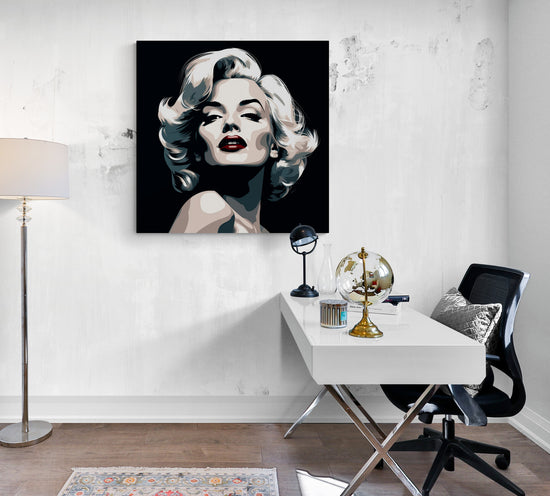 Tableau audacieux de Marilyn Monroe, parfait pour un bureau design