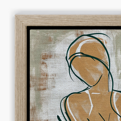 Cadre chêne clair pour tableau toile