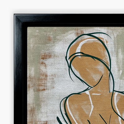 Cadre noir mat pour tableau toile