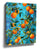 Toile oranges mûres sur branches fond bleu méditerranéen peinture