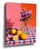 Tableau nature morte citrons et fleurs violettes pour cuisine