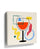 Toile verre de vin graphique minimaliste couleurs primaires