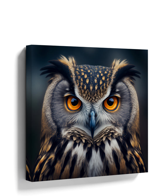 Hibou rapace nocturne tableau pour bureau minimaliste