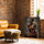 Tableau femme africaine nu artistique pour salon industriel brique cuir-camel