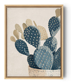 Tableau cactus graphique encadré pour salon bohème