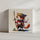un tableau décoratif mural avec une illustration de chat déguisé en pirate