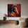 Tableau cheval expressionniste rouge jaune noir décoration murale salon moderne