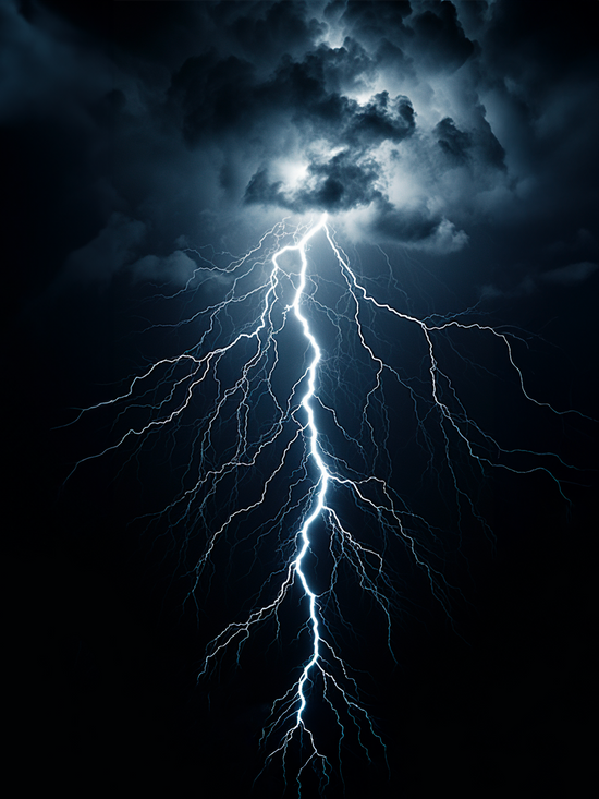 photographie spectaculaire d'un ciel orageux, nuage ,éclair