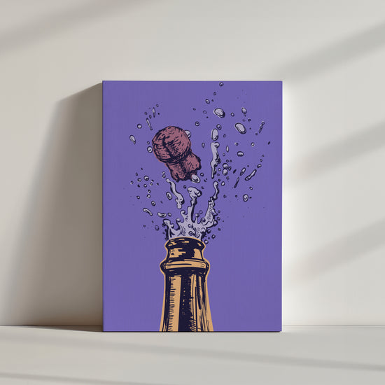 idee tableau cuisine violet est à  accroché au-dessus d'une table de repas en bois