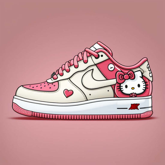 Tableau hello kitty et nike sneakers