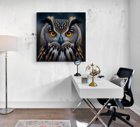 Tableau captivant, symbole de sagesse, photo hibou.