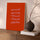 Tableau islamique calligraphie arabe rose orange pour décoration salon moderne buffet contemporain