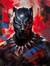 Tableau Black Panther, art expressif, décoration murale moderne