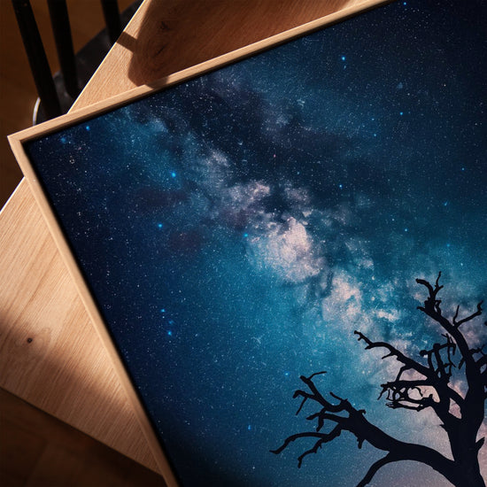 Ciel étoilé africain arbre tableau pour bureau minimaliste