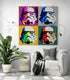 Décoration d'intérieur unique : casque Stormtrooper revisité dans un style Pop Art.