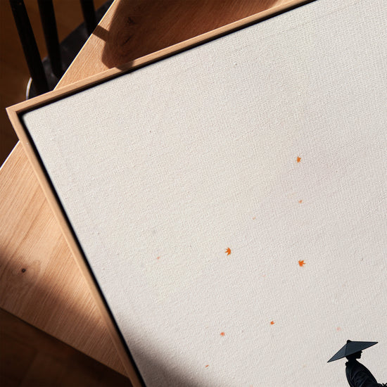 Samouraï zen tableau décoratif pour bureau minimaliste