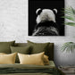  chambre adulte moderne sublimé par une œuvre de panda, synonyme de détente