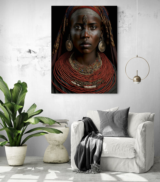 tableau mural salon portrait photo de femme africaine