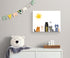 Tableau mural chat bebe pour chambre, 5 chats surpris, coloré et tous différent