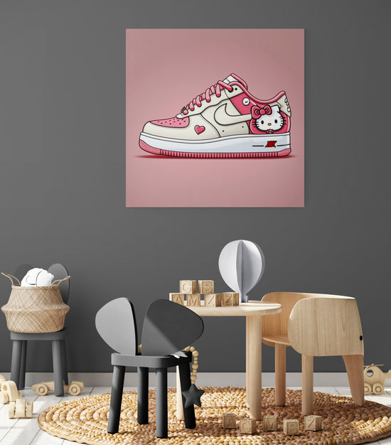 tableau sneakers nike hello kitty pour enfant