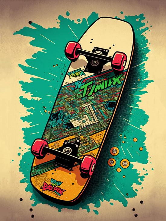 tableau skate deco murale chambre ado