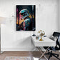  toile star wars portrait en gros plan, Stormtrooper cyberpunk  , aquarelle au néon, éclaboussures et gouttes de peinture