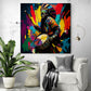 tableau décoratif pour salon avec art coloré contemporain style abstrait coloré du patrimoine culturel africain