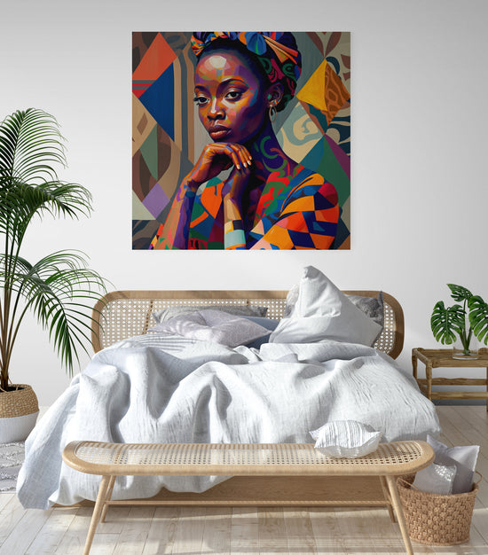 tableau pour chambre adulte, femme africaine 