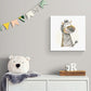 Tableau deco portrait zèbre pour bébé, illustration enfantine couleur pastel