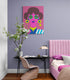 tableau mural chambre visage femme pop coloré