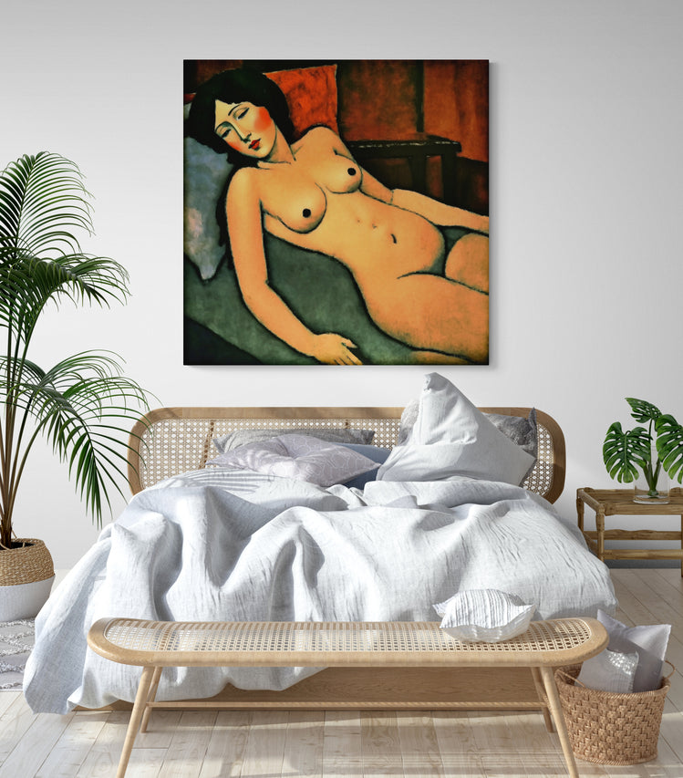 toile d'art pour décorer chambre adulte femme nue