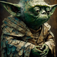 Tableau maître Yoda de Star Wars, peinture réaliste