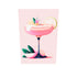 tableau mural cuisine plexiglas cocktail scandinave rose