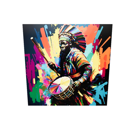 tableau plexiglas art africain coloré