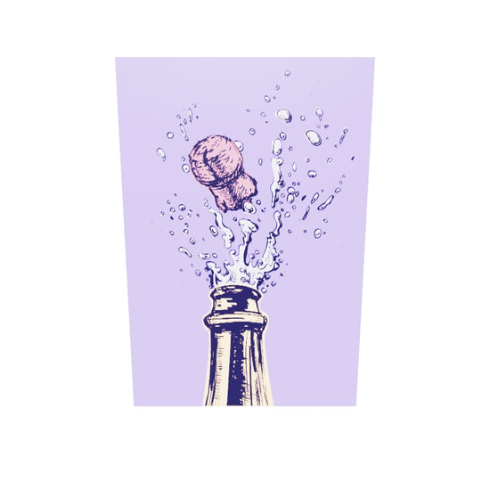 un tableau plexiglass cuisine violet avec une illustration tourne sur lui-même