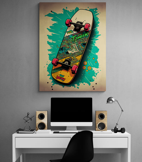 planche de skate déco murale pour chambre ados