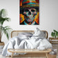 tableau pour chambre adulte tete de mort mexicaine coloré